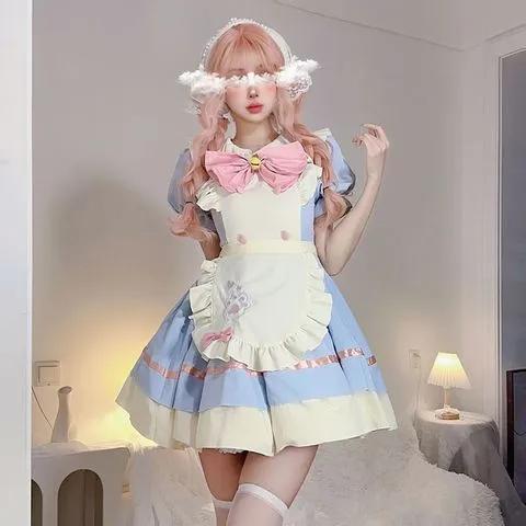 メイド服 ふんわりメイド風ロリータワンピース