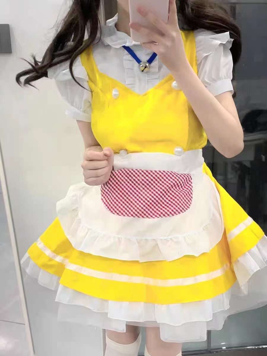 メイド服 ふんわりメイド風フリルワンピース