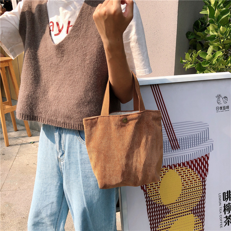 コーデュロイミニトートマザーズバッグ