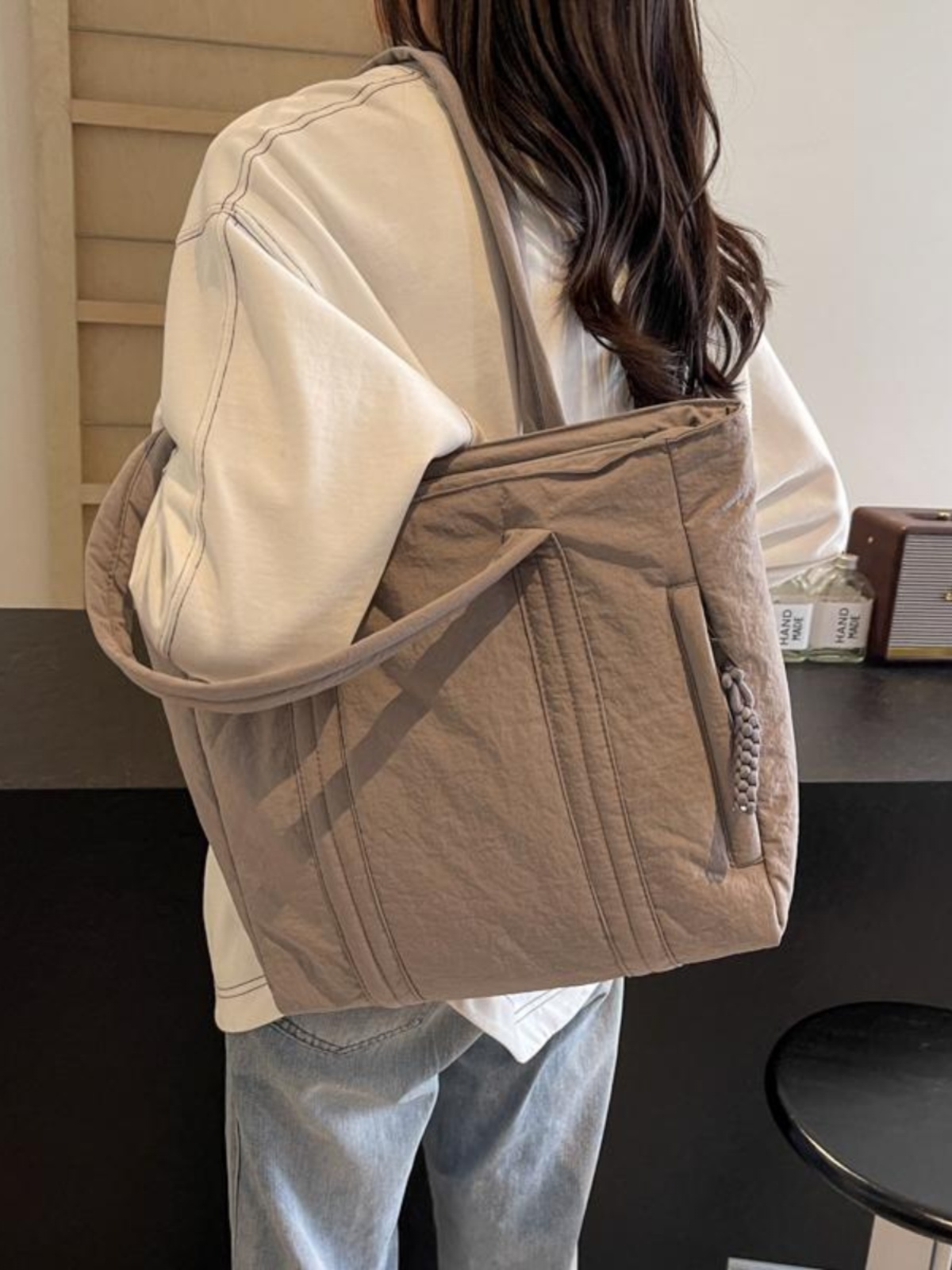 軽やか収納ナチュラルマザーズトートバッグ