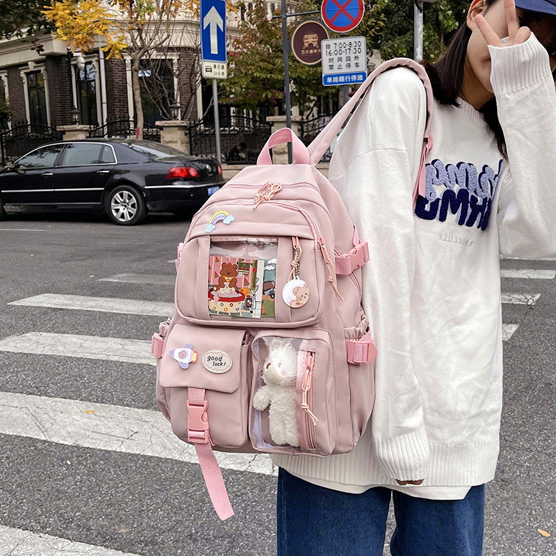  透明ポケット付き軽量マザーズリュック