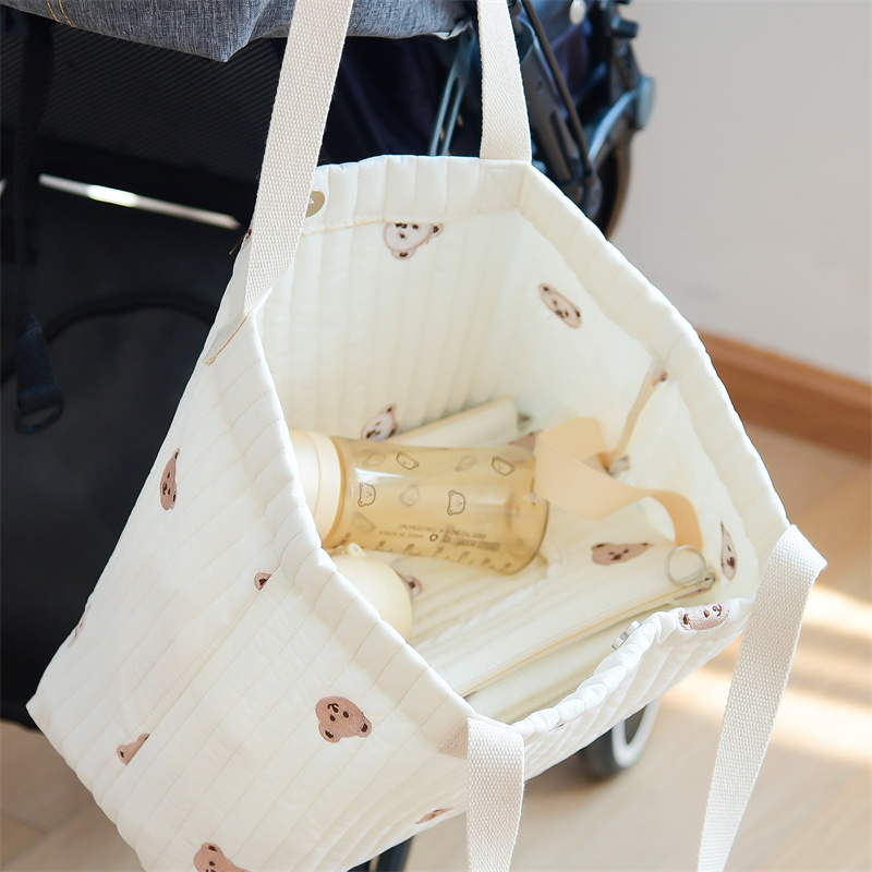 キルティング刺繍トートマザーズバッグ