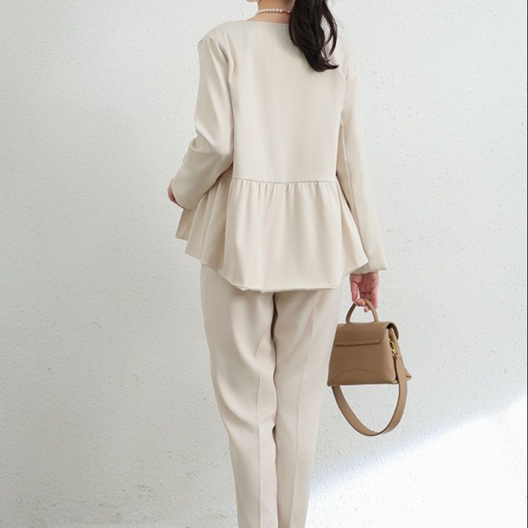 ママコーデ 卒業式母親用上品セットアップスーツ新作フォーマル