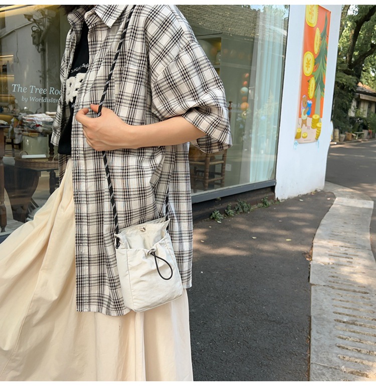 ママコーデ 軽やか巾着ミニショルダーバッグ