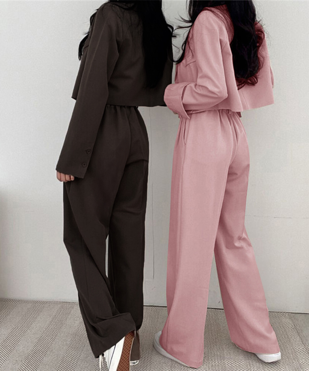 ママコーデ 入学式対応テーラードジャケットパンツスーツ二点セット