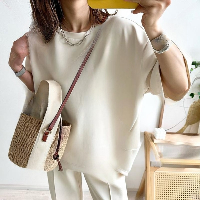 ママコーデ ゆったりシルエットセットアップ