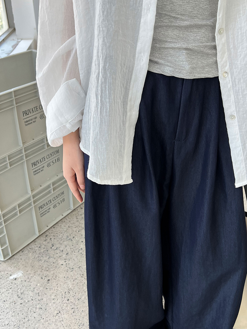 ママコーデ ゆったりワイドパンツ