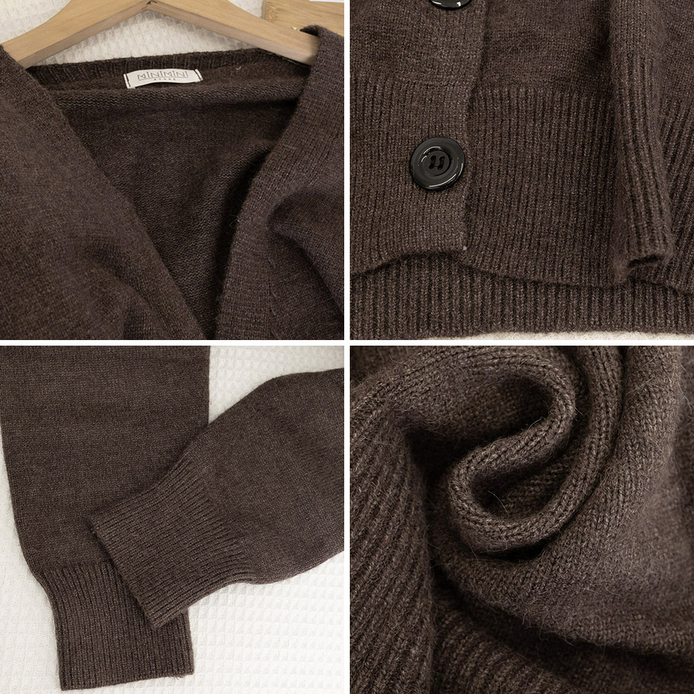 ママコーデ 公園散歩に最適ニットカーディガン女性用羽織り