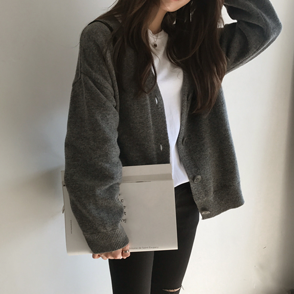 ママコーデ 公園散歩に最適ニットカーディガン女性用羽織り