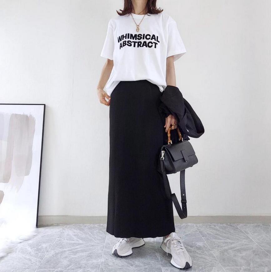 ママコーデ モノトーンロングスカートセット