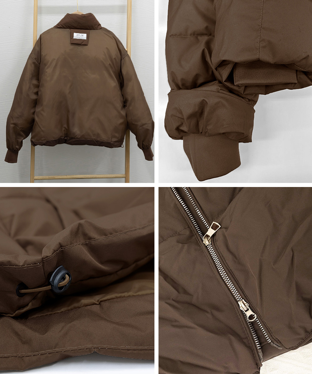 ママコーデ 公園散歩に最適 環境配慮ダウン中綿ジャケット