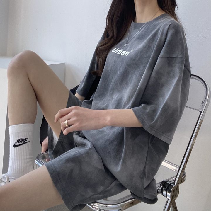 ママコーデ ゆったりタイダイ柄セットアップ