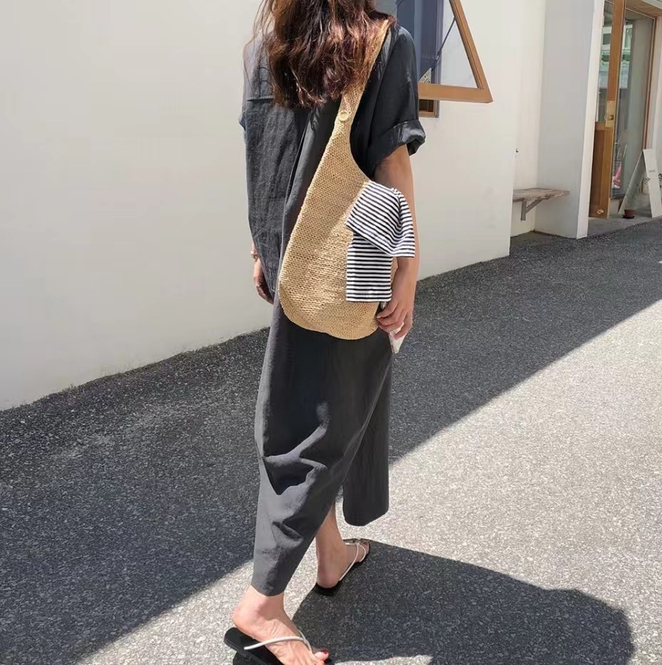 ママコーデ ロング丈シャツワンピース