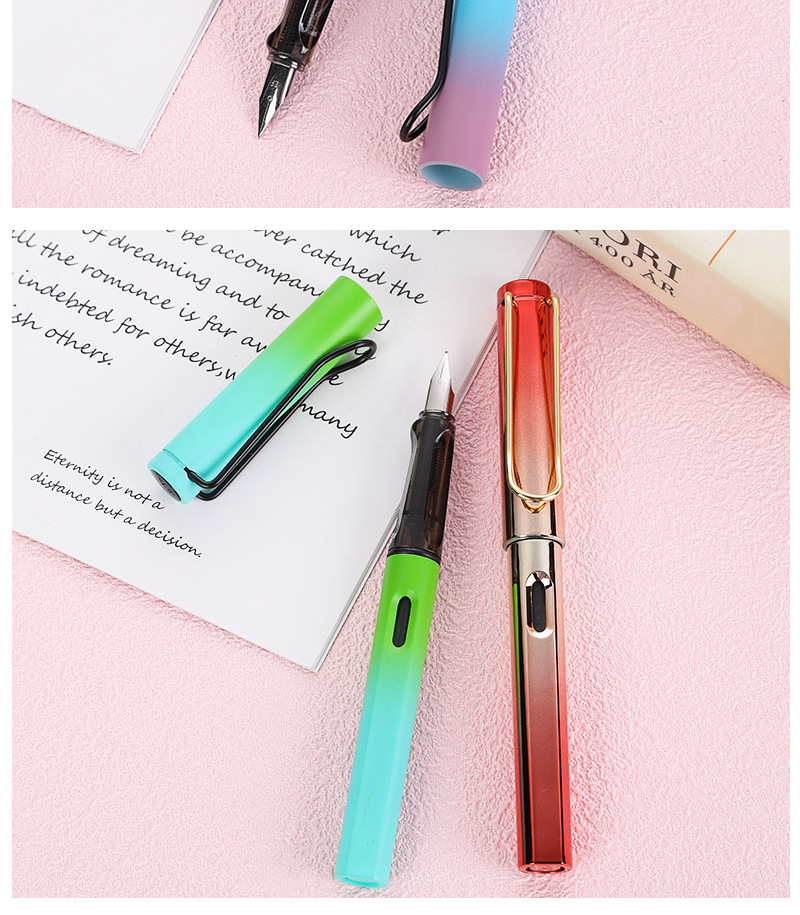 万年筆 メタリック調スリム軸万年筆細字多彩展開モデル