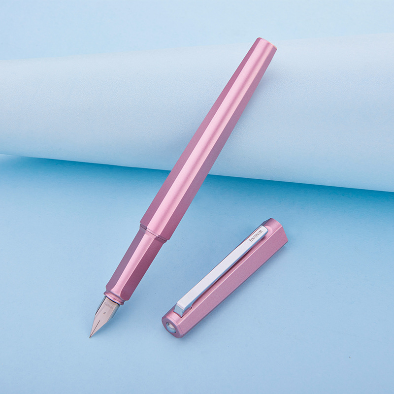 【軽量】合金製 スリム 細字 万年筆 - レディース プレゼント 持ち運び