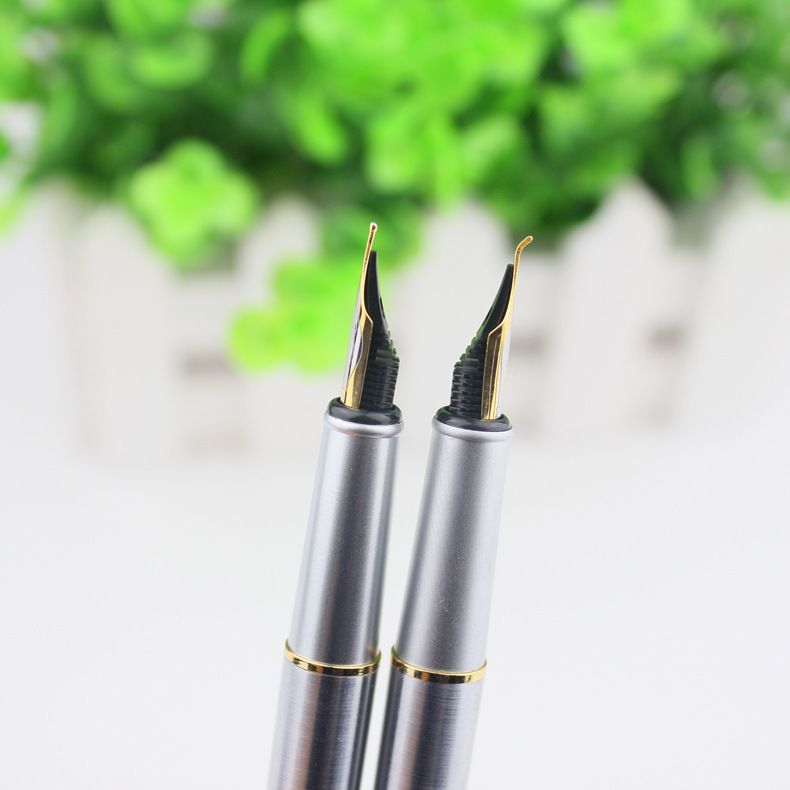 万年筆 高級金属軸万年筆太字ペア装飾リング付き