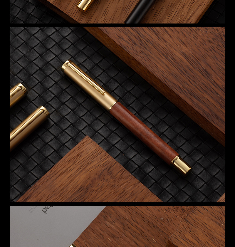 万年筆 木軸と金属装飾が美しい高級万年筆ギフトセット