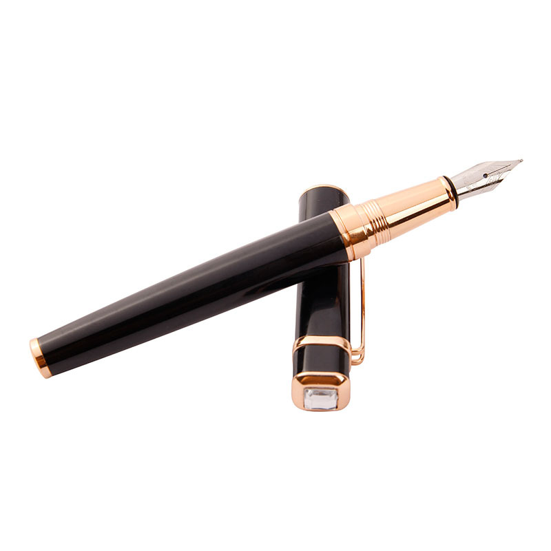 【クラシック】格子彫刻 模様 高級 太字 万年筆 - レディース プレゼント 上品