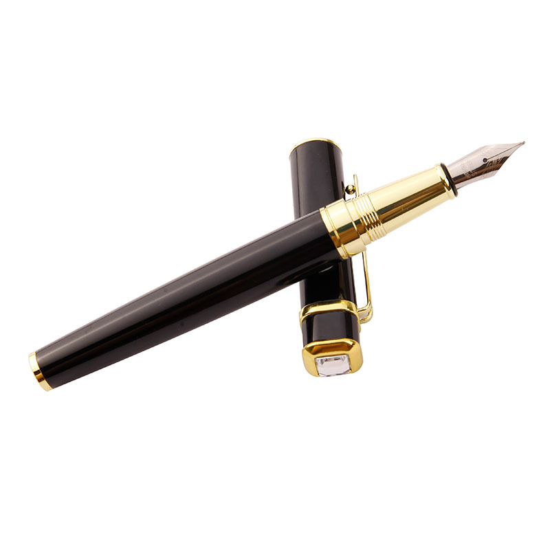 【クラシック】格子彫刻 模様 高級 太字 万年筆 - レディース プレゼント 上品