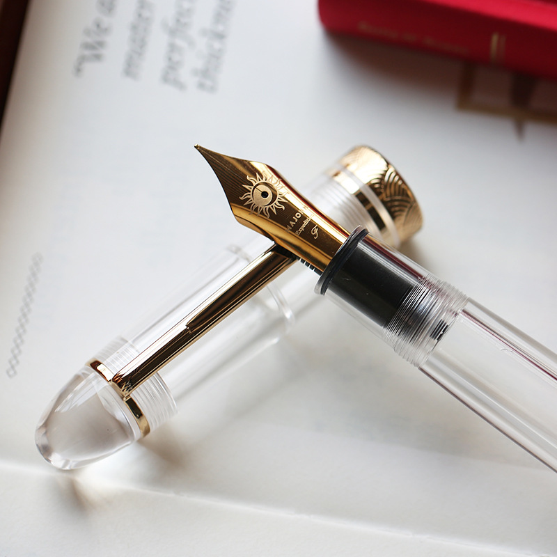 【雅】 透明輝華 極細万年筆
