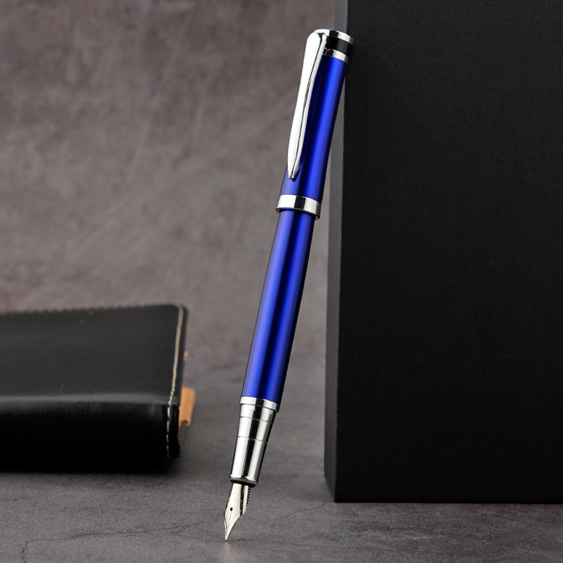 【ギフト】金属製 高級 万年筆セット - インクボトル付き プレゼント