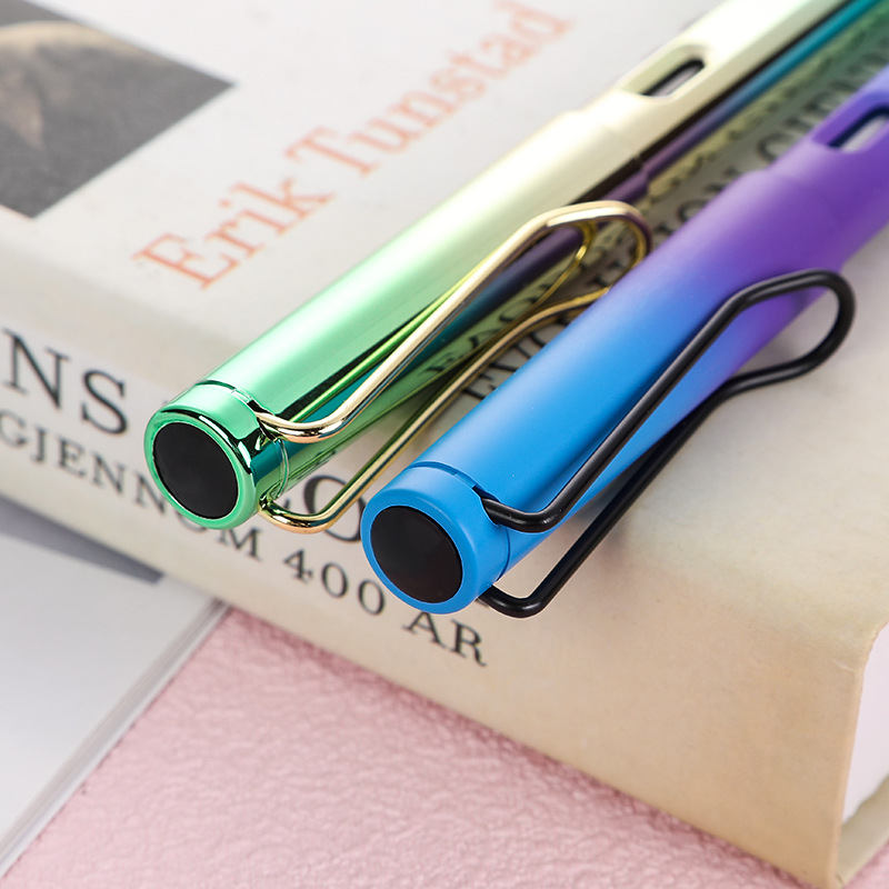 万年筆 メタリック調スリム軸万年筆細字多彩展開モデル