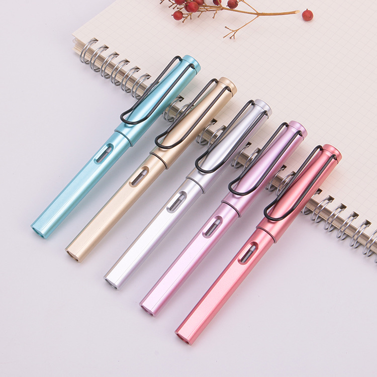 万年筆 真珠光沢メタリック軸極細万年筆