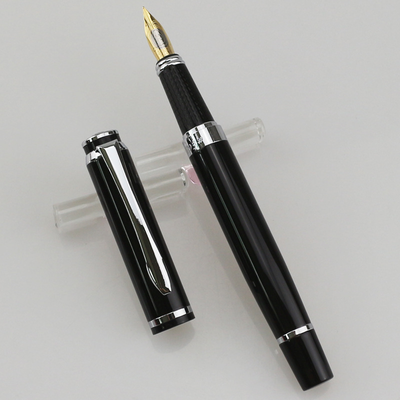 【高見え】金ペン 金属装飾 クリップ 太字 万年筆 - 存在感 抜群 入門 向け