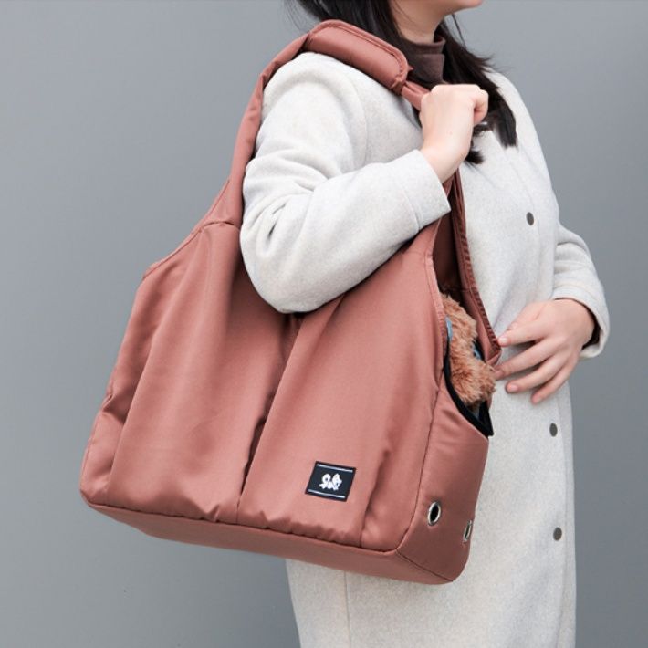 犬キャリーバッグ 軽量肩掛けトートスタイル犬用お出かけバッグ