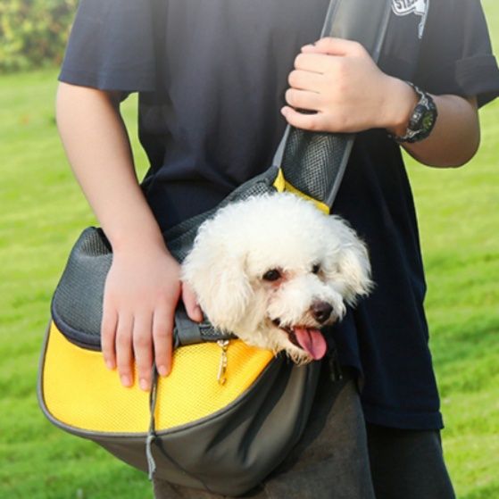 犬キャリーバッグ 調節可能な飛び出し防止機能付き犬用スリング