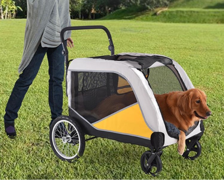 犬キャリーバッグ 大型犬用四輪ペット運搬カート折りたたみ式