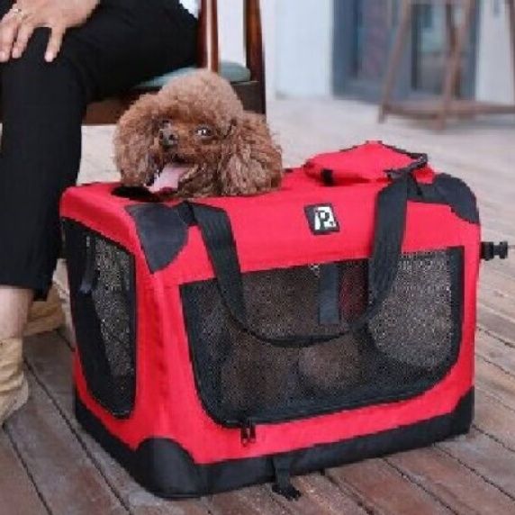 犬キャリーバッグ 多用途折りたたみ式通気性抜群ペット移動ケース