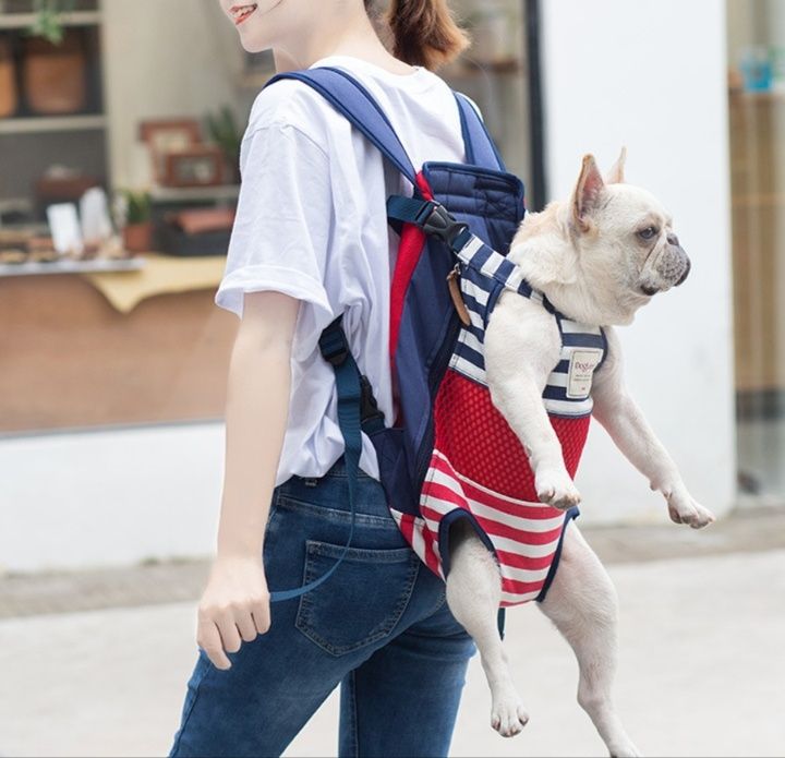 犬キャリーバッグ 小型犬用前抱きリュック型ペット背負いキャリー
