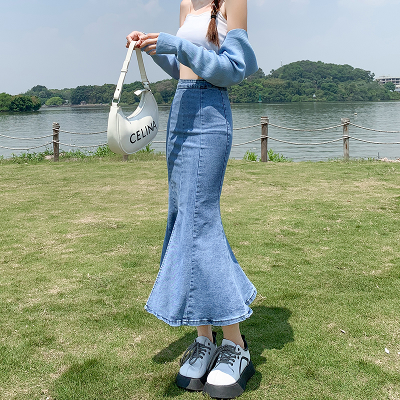 マーメイドスカート 優美なシルエット裾広がりスカート