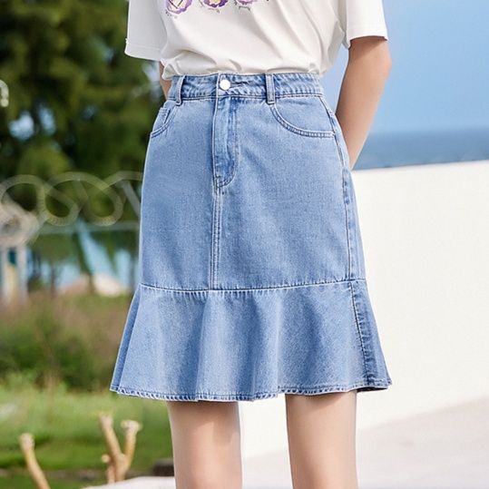 マーメイドスカート リゾート裾フレアマーメイドスカート