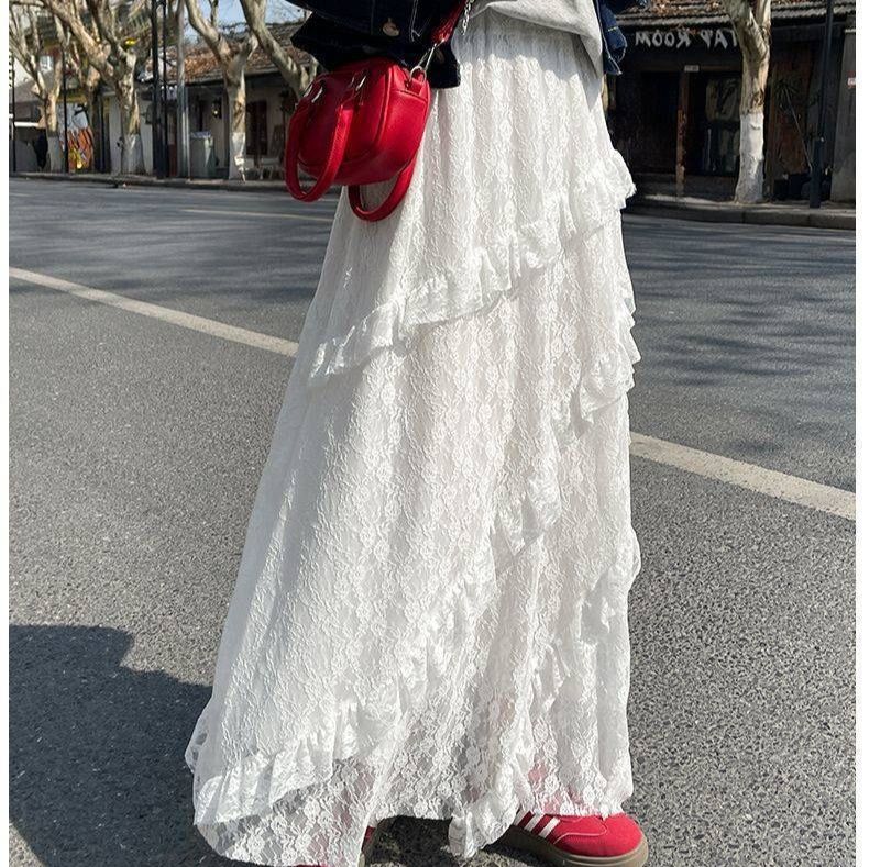マーメイドスカート 花のささやき レースマーメイドスカート