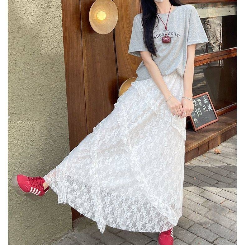マーメイドスカート 花のささやき レースマーメイドスカート