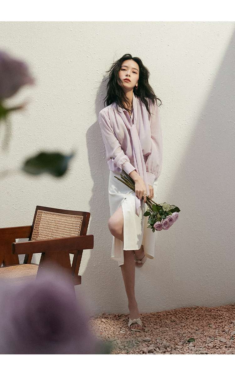 上品フロントスリットマーメイドスカート