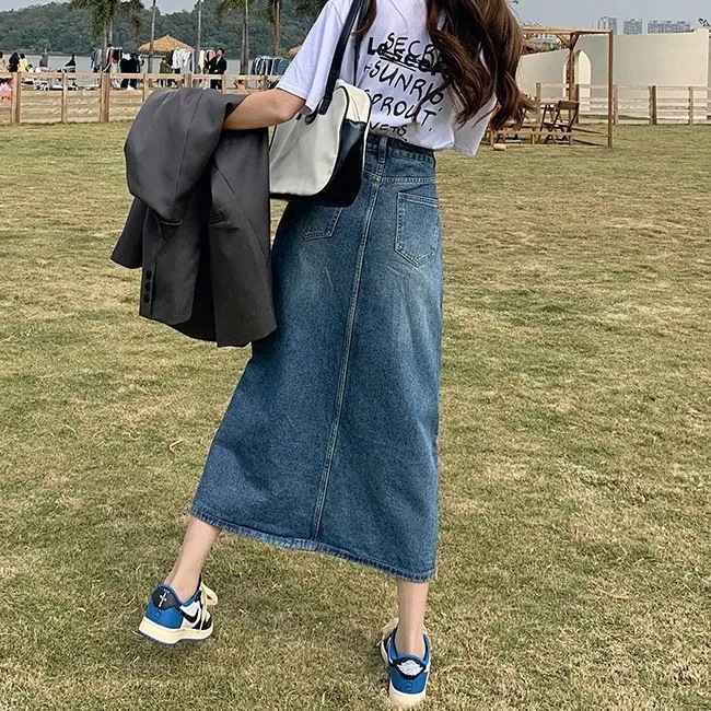 マーメイドスカート 裾広がりスリットマーメイドスカート