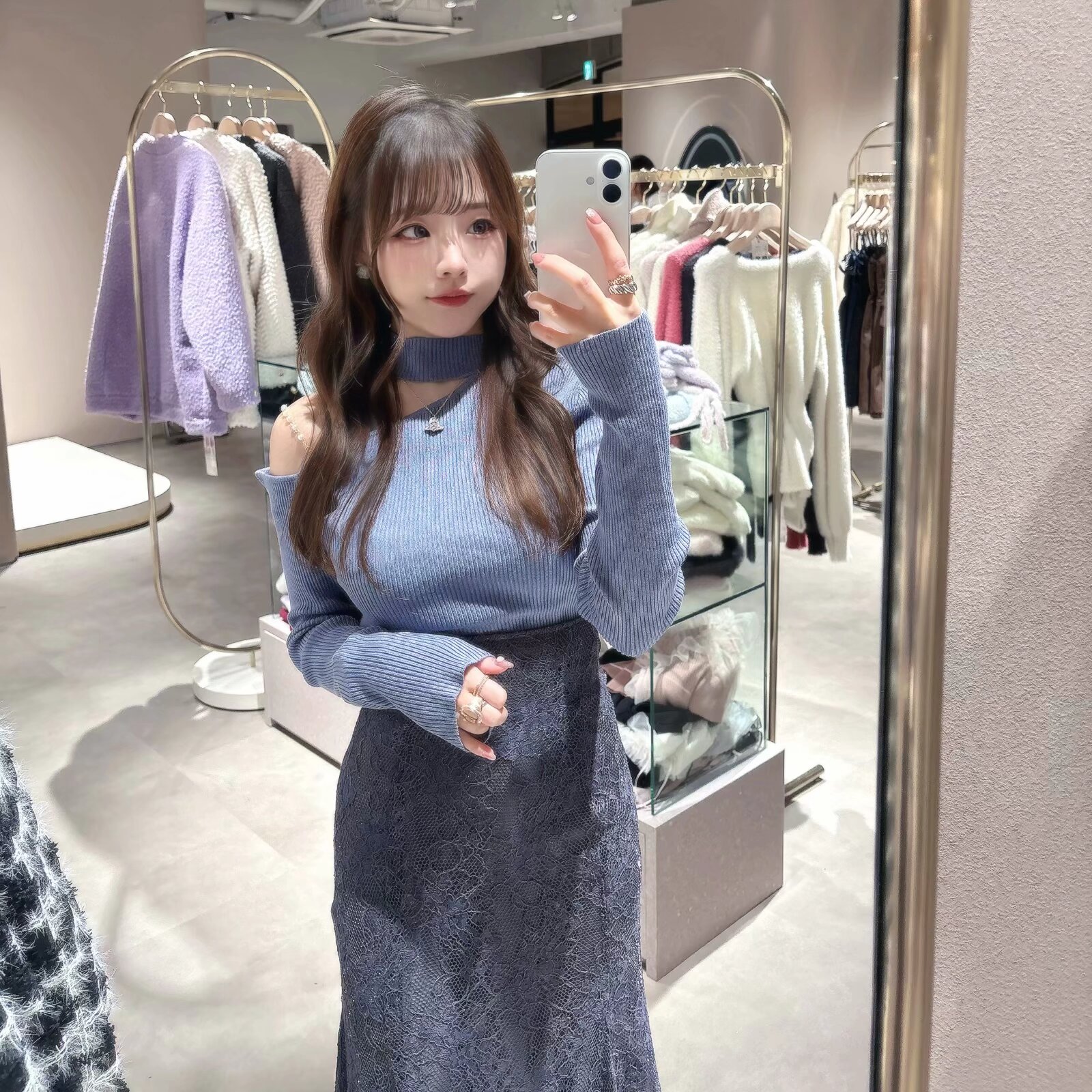 マーメイドスカート 優美な花柄レースマーメイド
