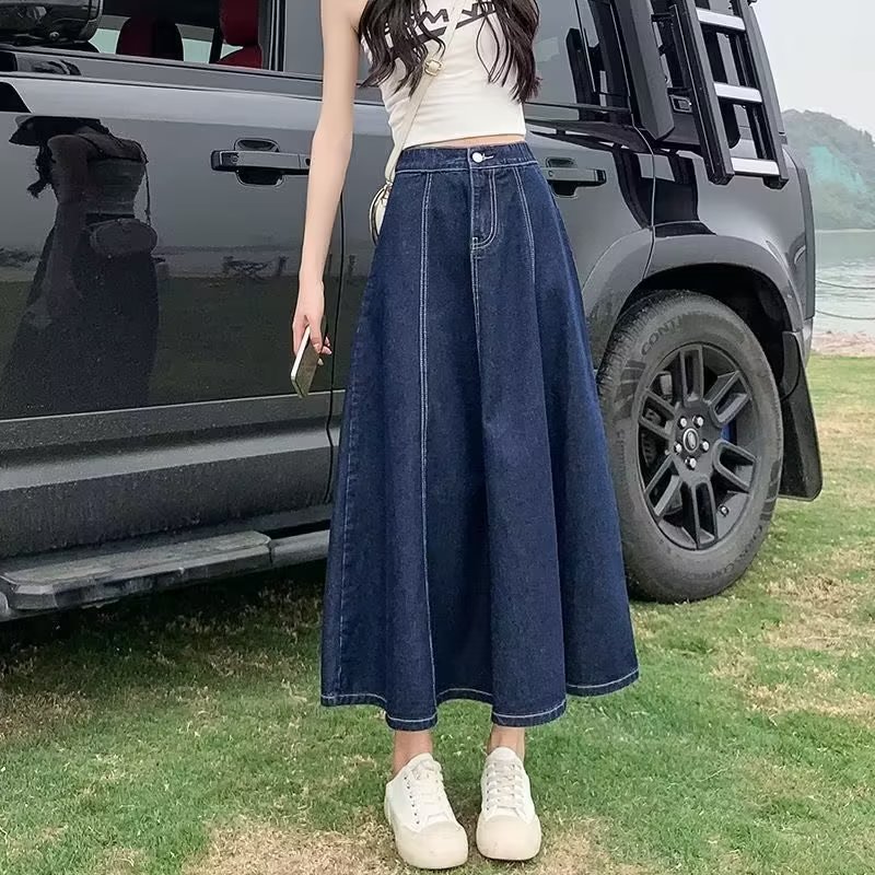 マーメイドスカート  優美なシルエット デニムマーメイド