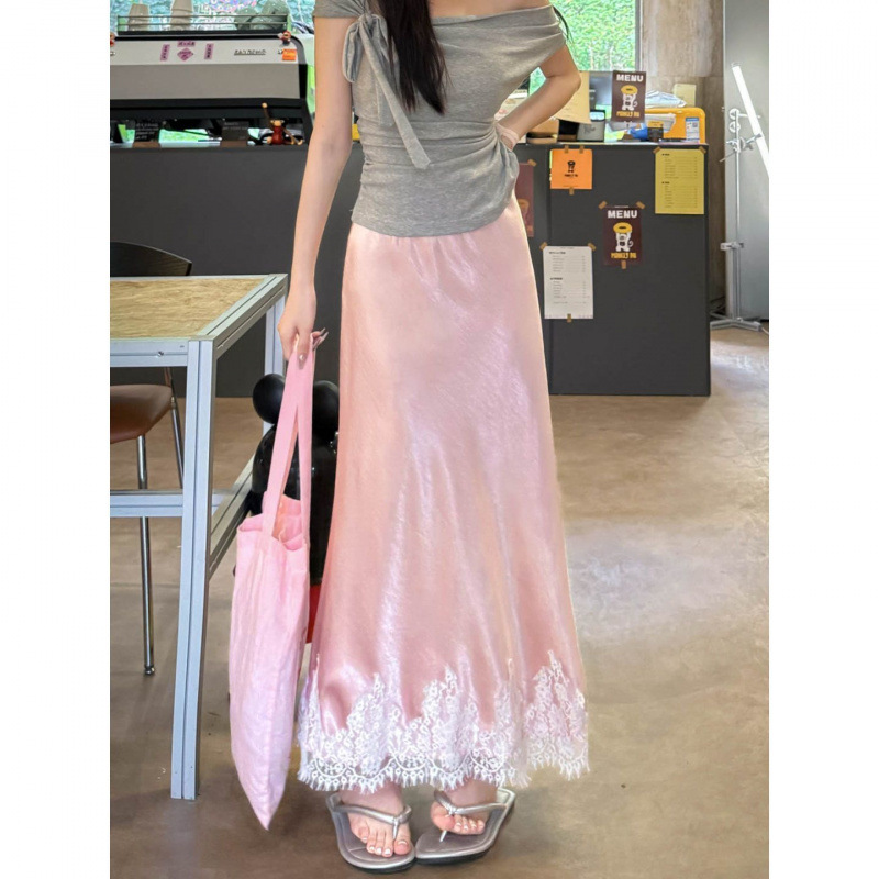 マーメイドスカート 優美裾レース マーメイドスカート