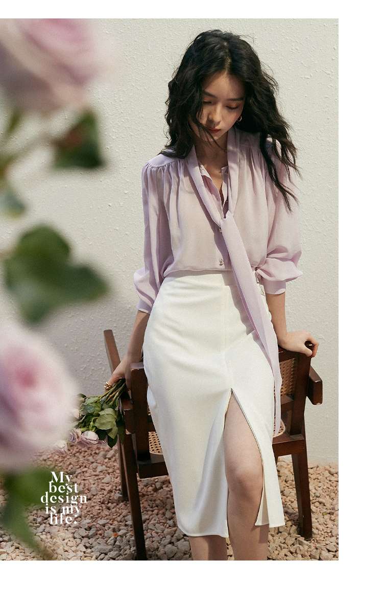 上品フロントスリットマーメイドスカート