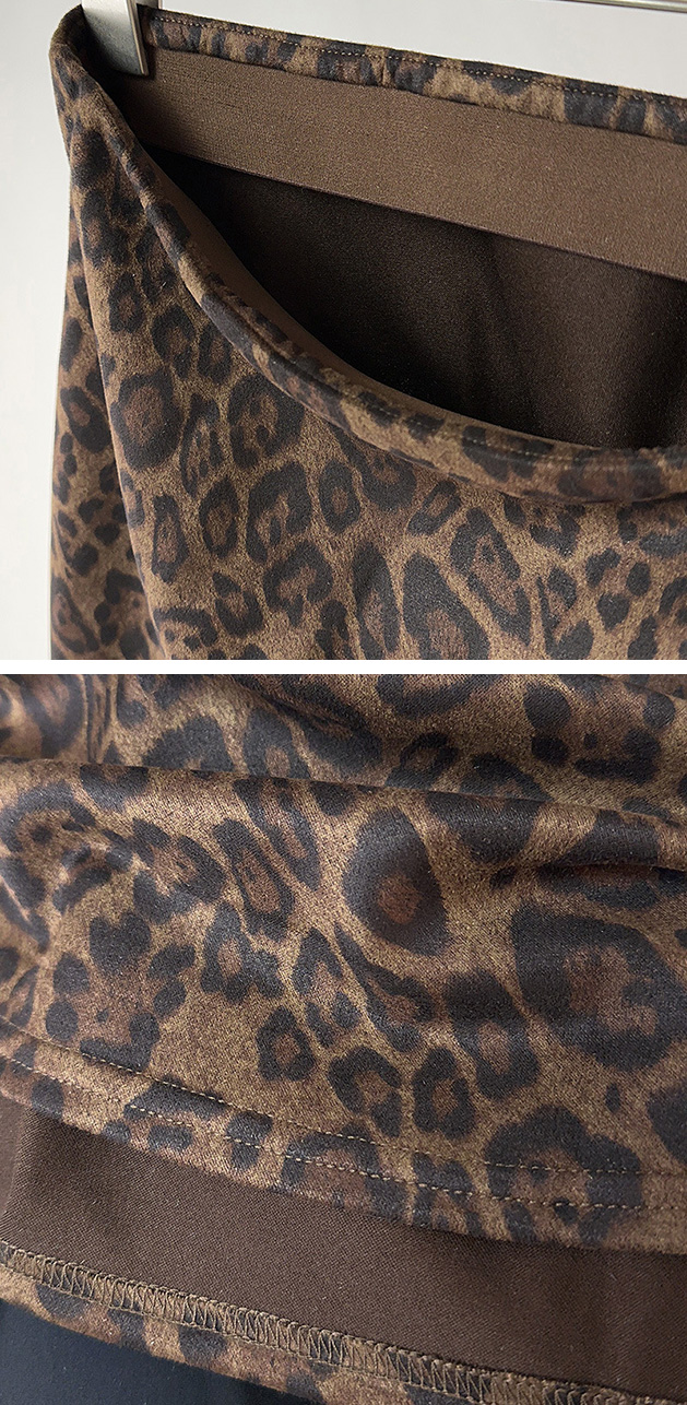 豹柄マーメイドスカート ロング丈 初回送料無料