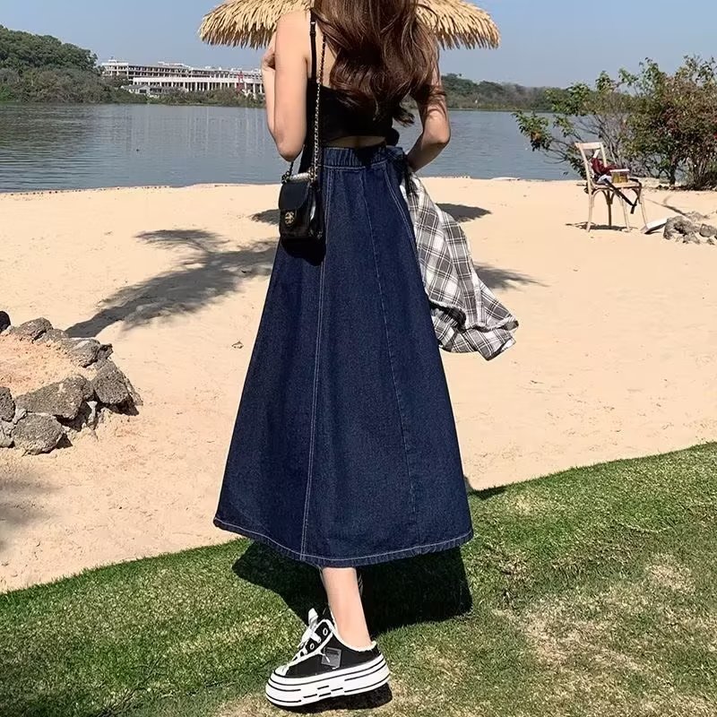 マーメイドスカート  優美なシルエット デニムマーメイド