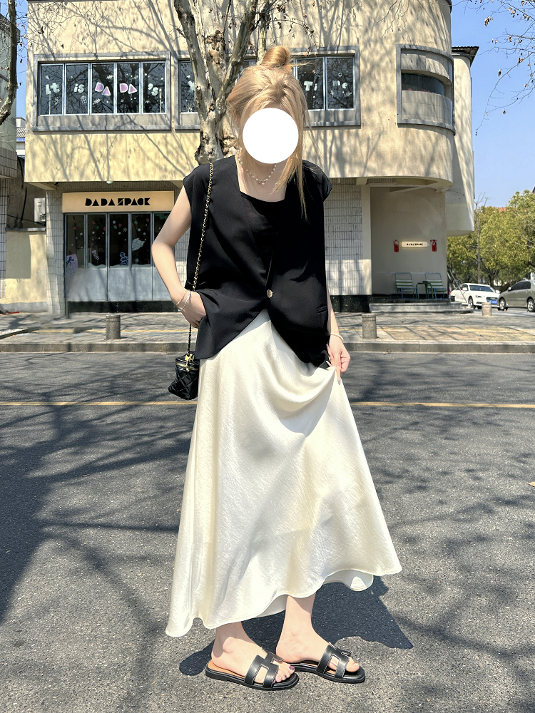 マーメイドスカート 優美流線マーメイドサテンスカート