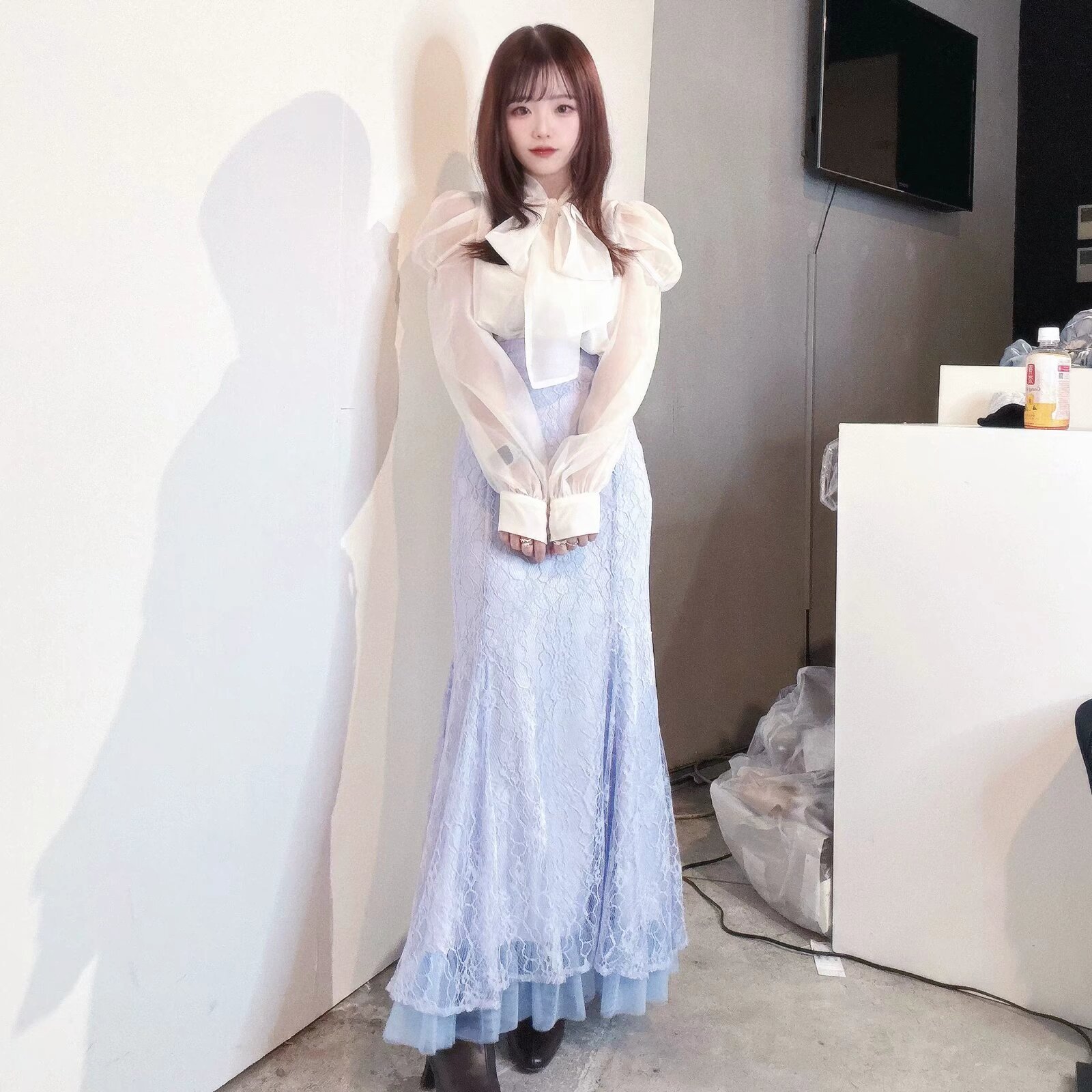マーメイドスカート 優美な花柄レースマーメイド