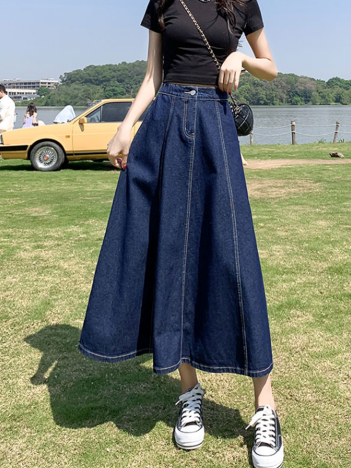 マーメイドスカート 優美な広がりデニムマーメイド