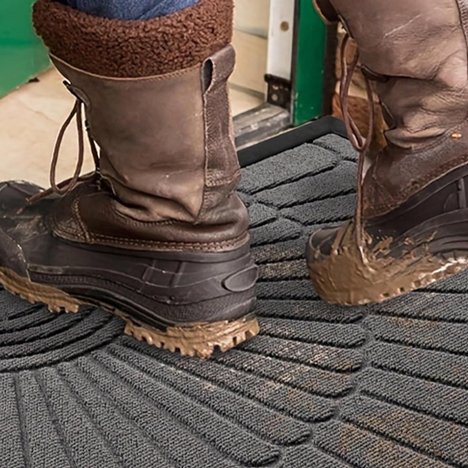 玄関マット 吸水速乾扇型デザイン玄関マット屋外用