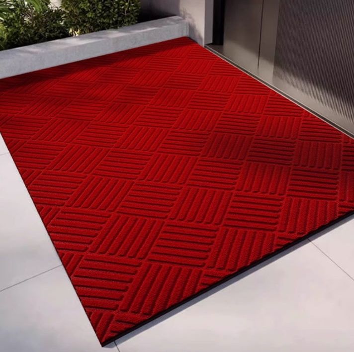玄関マット 立体溝構造幾何学模様吸水速乾